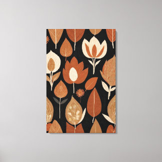 Toile Elégance de la terre : Terracotta & Art beige