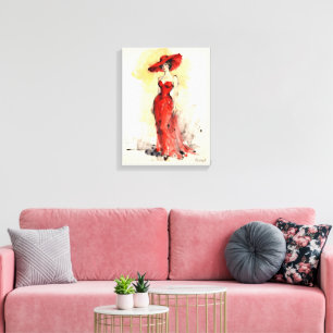 Toile Élégance Intemporelle – Art de Portrait de Femme A