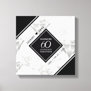 Toile Élégant 60e anniversaire de Mariage de diamant