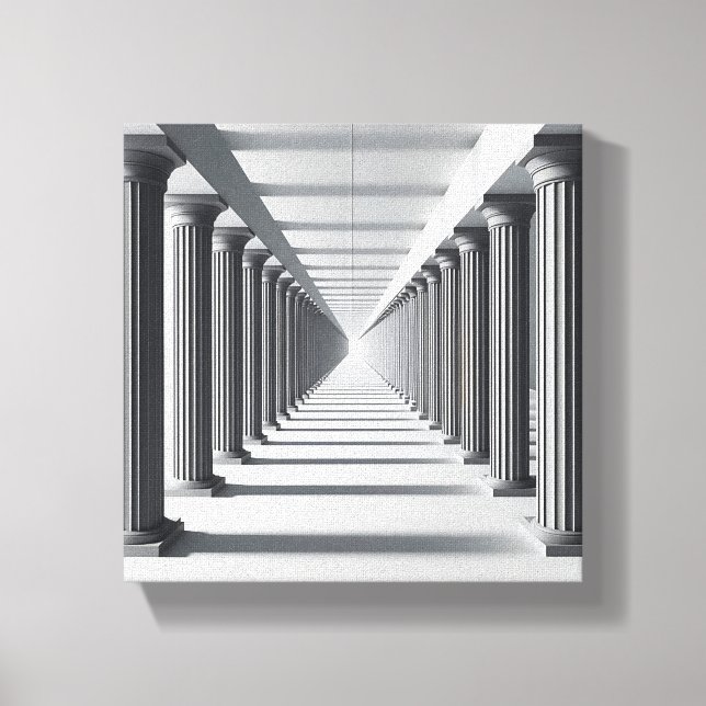 Toile Elegant Classical Colonnade Art - Infinite Archite (Recto)