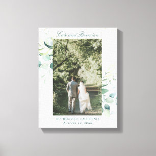Toile Elégant Eucalyptus Mariage Photo