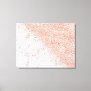 Toile Élégant faux rose en or confetti image en marbre