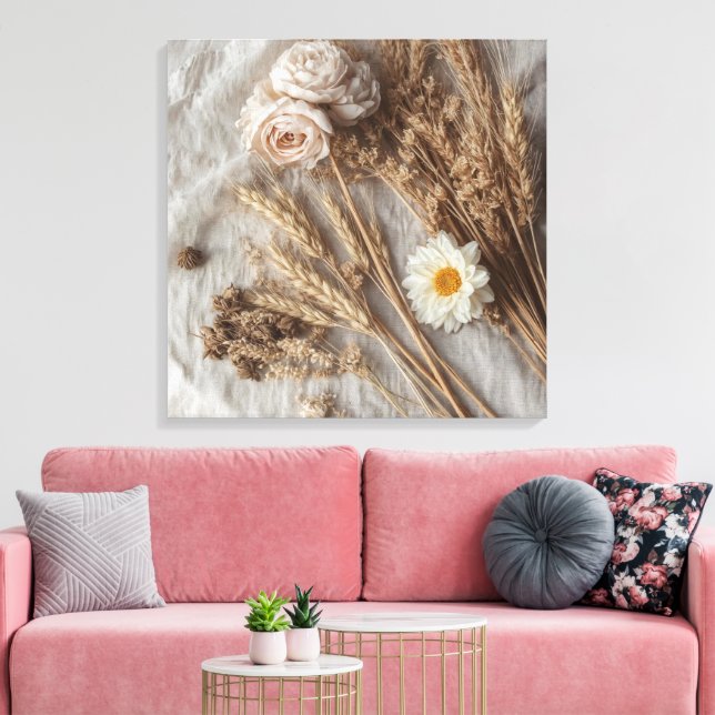 Toile Elegant Floral Bouquet Wall Art (Insitu(Salon))