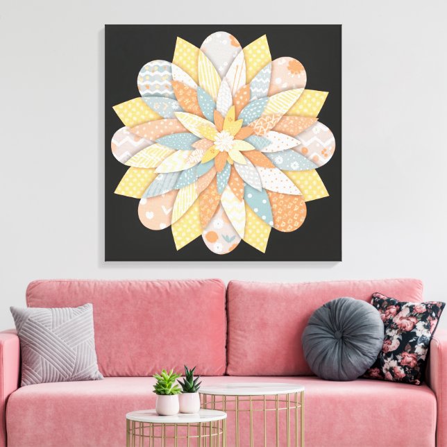 Toile Elegant Mandala Wall Art | Sacred Geometric Boho  (Insitu(Salon))