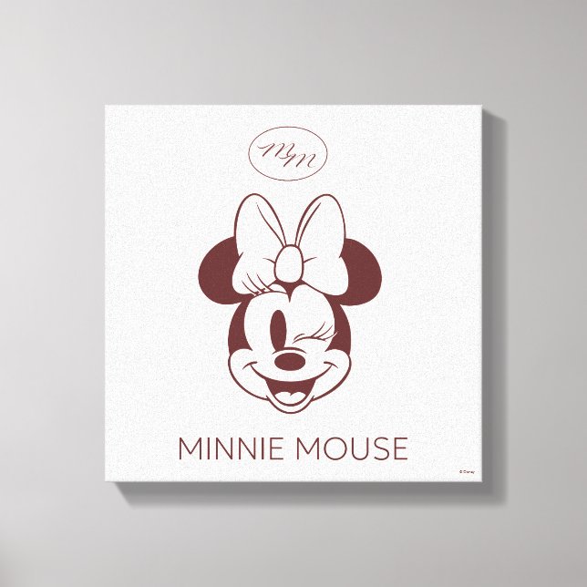 Toile Elegant Minimalist Minnie Mouse Graphic (Recto)