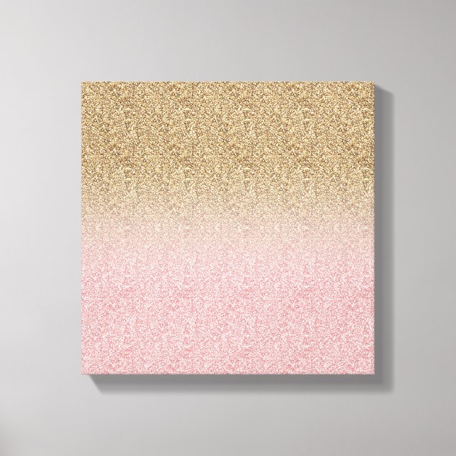 Toile Elégant Rose Gold et Parties scintillant or Sparkl (Recto)