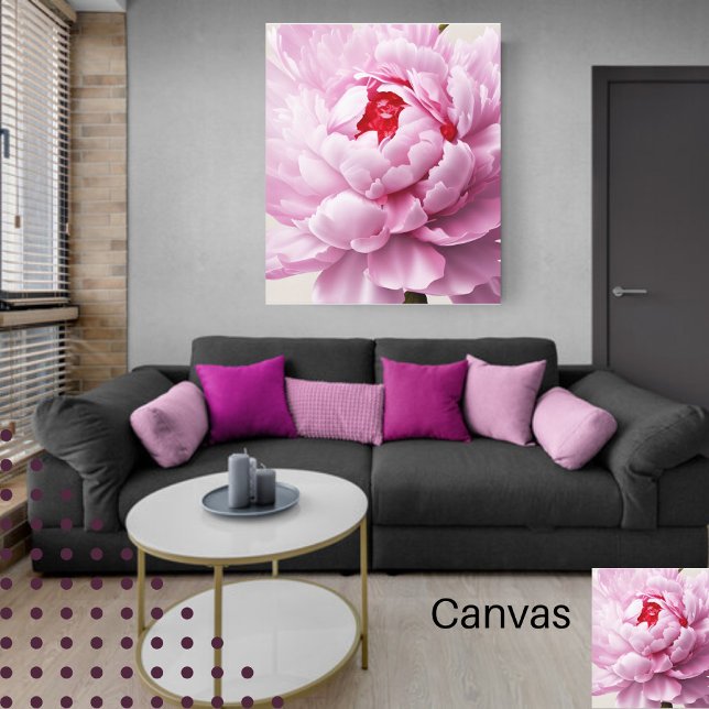 Toile Élégant rose Peony Floral Photographie numérique (Créateur téléchargé)
