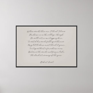 Toile Élégante citation personnalisée Poème Calligraphie
