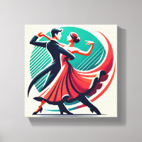 Elégante Danse de Salle de Bal - Affiche d'Art Sty