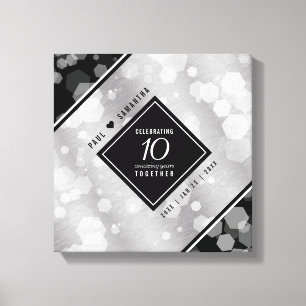 Toile Élégante fête du 10e anniversaire du Mariage de Ti