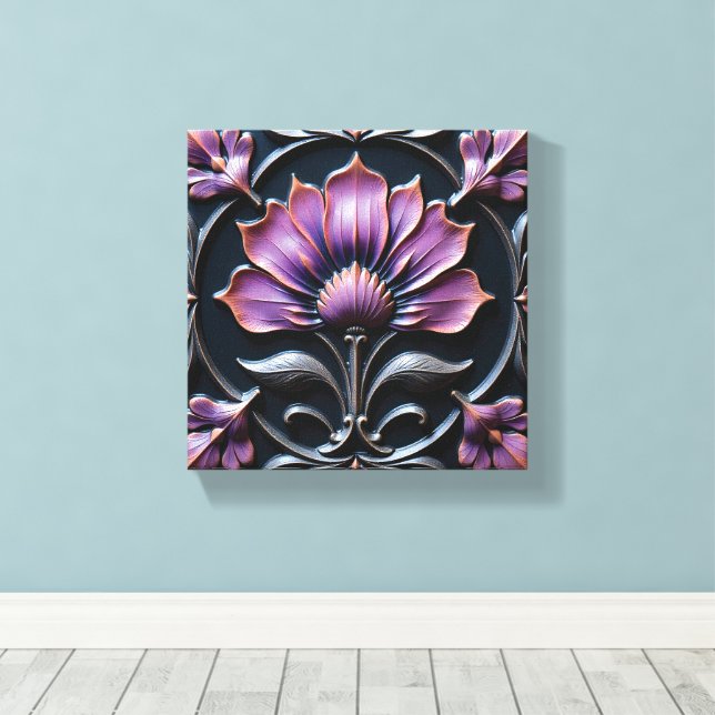 Toile Elegy in Purple and Pewter (Insitu (Plancher de Bois))