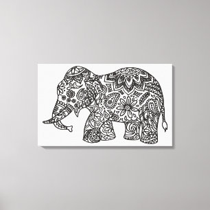 Toile Éléphant 6 de griffonnage