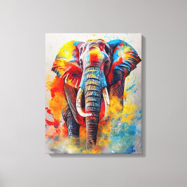 Toile Elephant Animal Discovery Aventure Nature Planet (Recto)