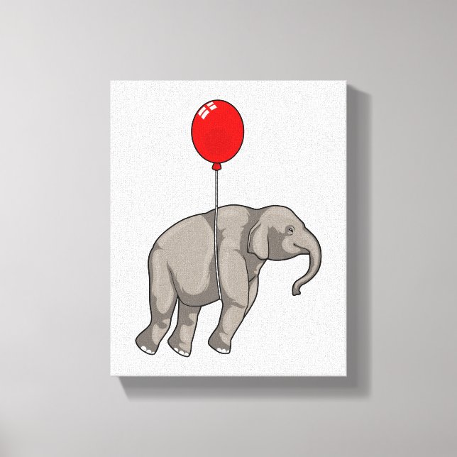 Toile Eléphant avec ballon (Recto)
