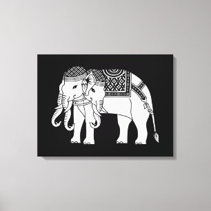 Toile Elephant blanc thaïlandais Erawan