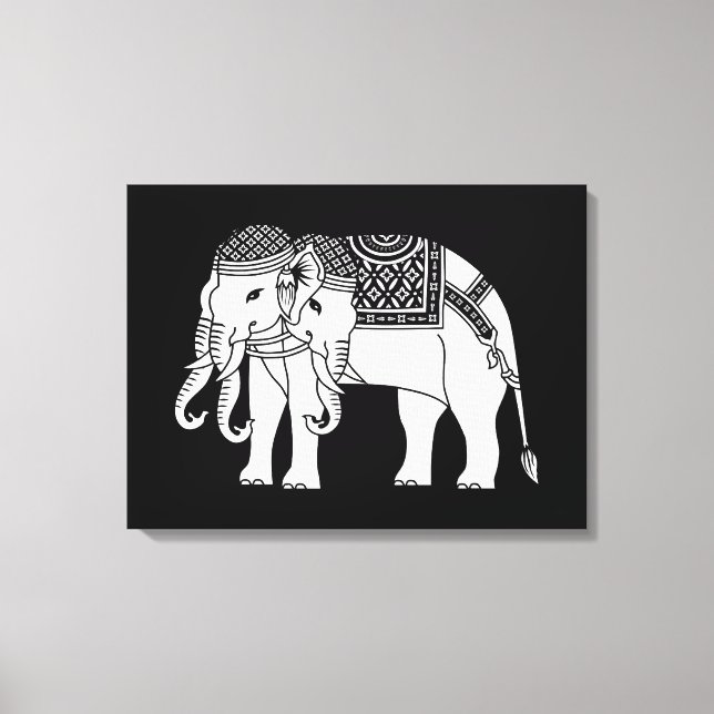 Toile Elephant blanc thaïlandais Erawan (Recto)
