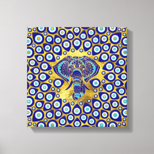 Toile Eléphant des yeux mal Mandala Ornement