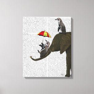 Toile Éléphant et pingouin