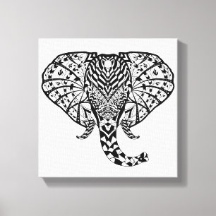 Toile Eléphant Motif ethnique 6