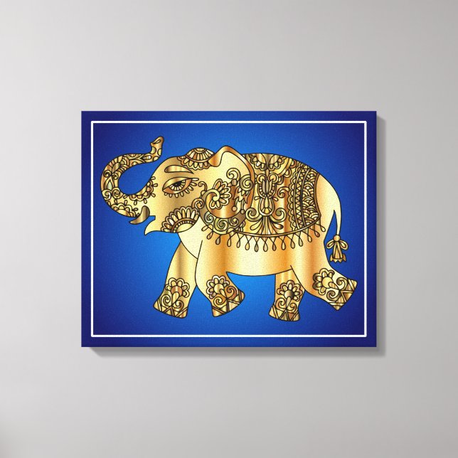 Toile Eléphant or ornemental (Recto)