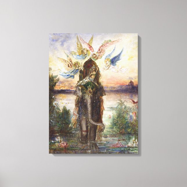 Toile Éléphant sacré (Péri) par Gustave Moreau (Recto)