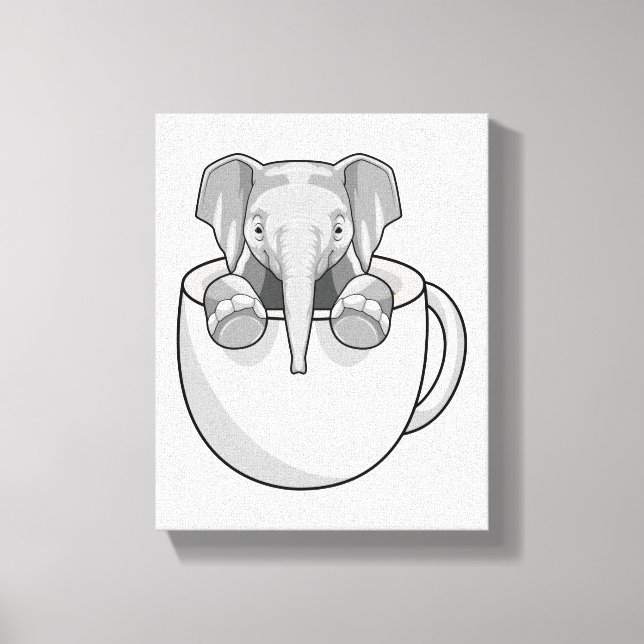 Toile Elephant with Cup (Recto)