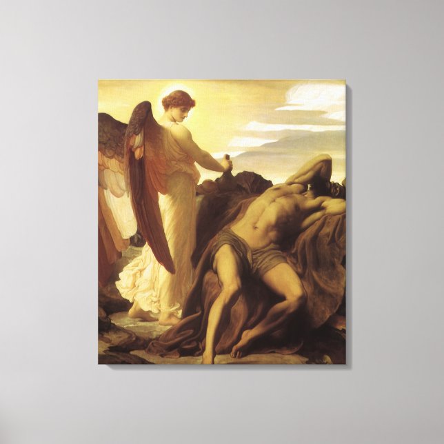 Toile Elijah en nature par Lord Frederic Leighton (Recto)