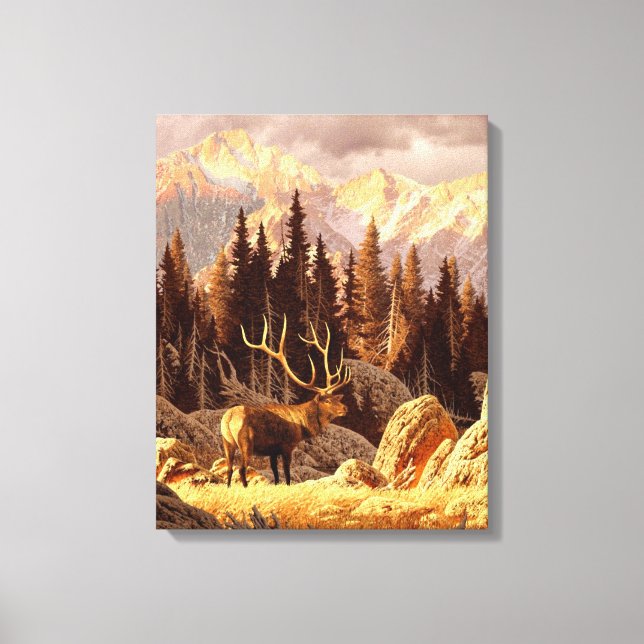 Toile Elk Bull (Recto)
