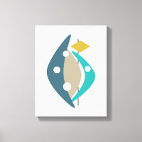 Toile Emballée Boomerang Arc Mid Century 11" x 14"