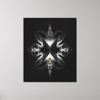 Toile Emblème Akcenought sur noir par Xzendor7