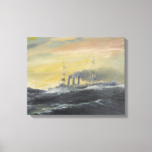 Toile Emden surfe les vagues Océan Indien 1914 2011