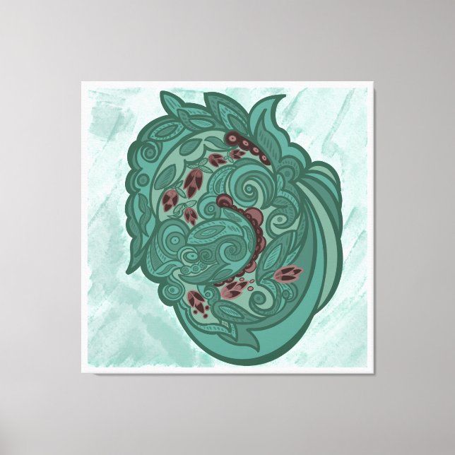 Toile Emerald Blossoms (Recto)