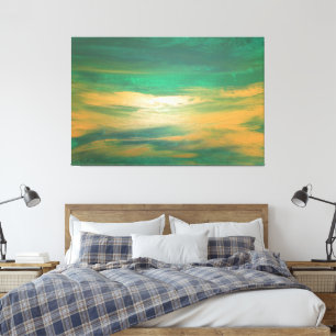 Toile Emerald Green Art Abstrait contemporain
