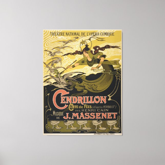 Toile Emile Bertrand affiche Cendrillon de Jules Massene (Recto)