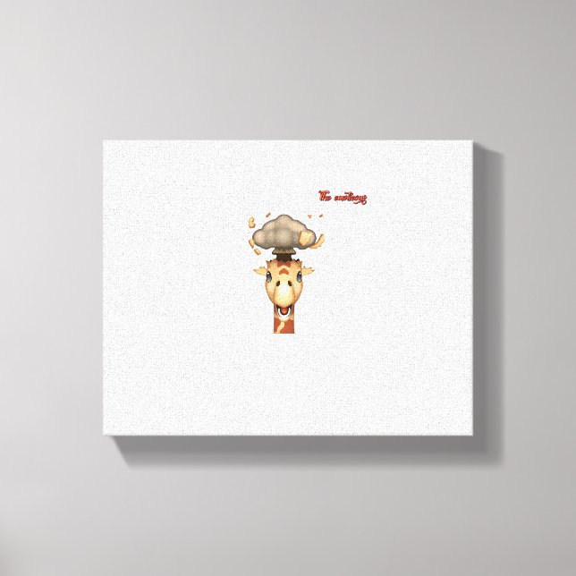 Toile emoji tête qui explose visage de girafe   (Recto)