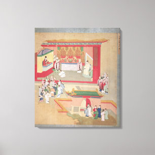 Toile Empereur Hui Tsung pratiquant avec le bouddhiste