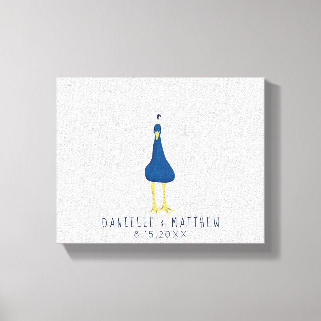 Toile Empreinte d'empreintes digitales Peacock Tail Mari (Recto)