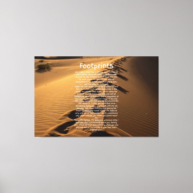 Toile Empreinte Prière Art Basé Sur La Foi (Recto)