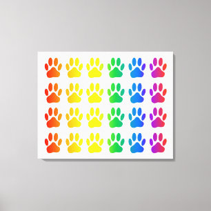 Toile Empreinte Rainbow Chien