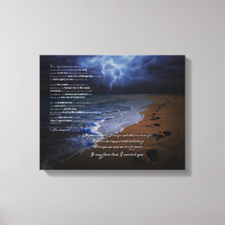 Toile Empreintes dans le poème de sable 14x11 (orage)