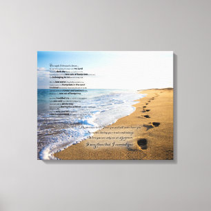 Toile Empreintes dans le poème de sable 20x16
