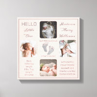 Empreintes photos multiples Blush garde-naissance