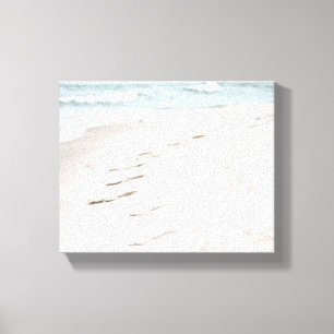 Toile Empreintes sur le sable de plage 8x10