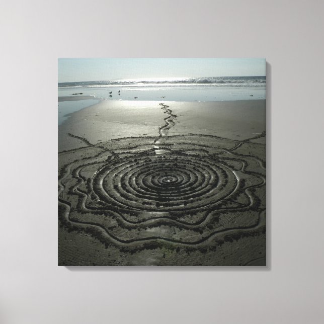 Toile en forme de cercle de sable #2 (Recto)