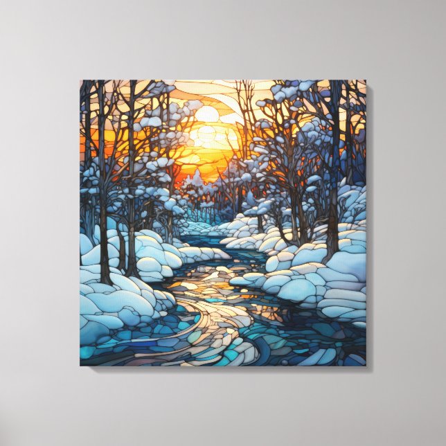 Toile en verre verni d'hiver (Recto)