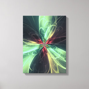 Toile Énergie de plasma émeraude Art fractal