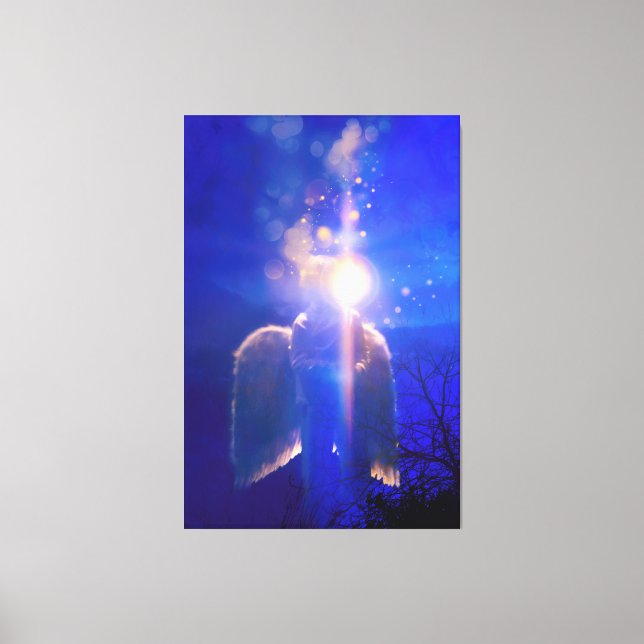 Toile Enfant ange "JAMAIS SEUL" (Recto)