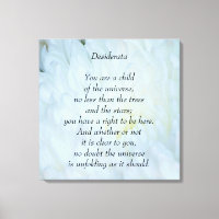 Enfant de Desiderata de l'univers