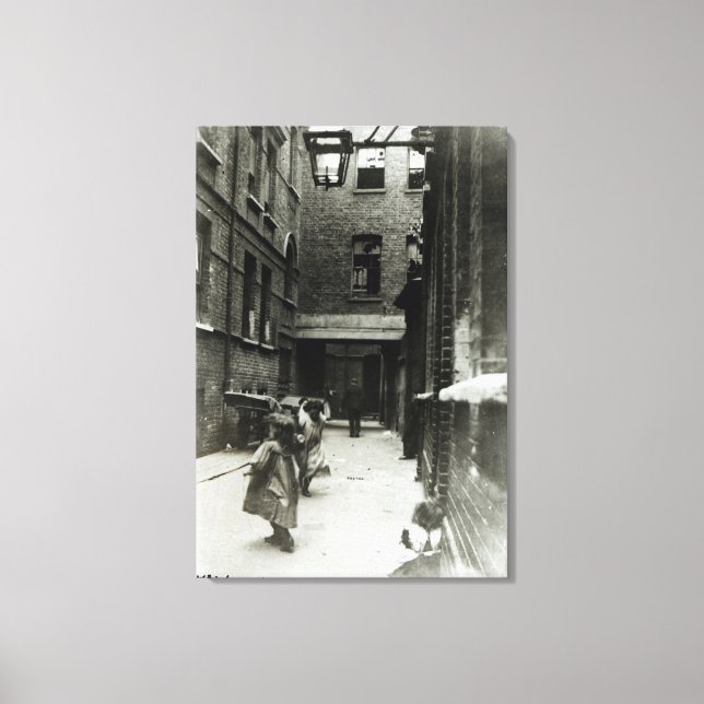 Toile Enfants jouant dans un bidonville, 1899 (Recto)