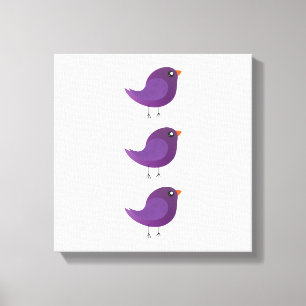 Toile Enfants mignonette birdy